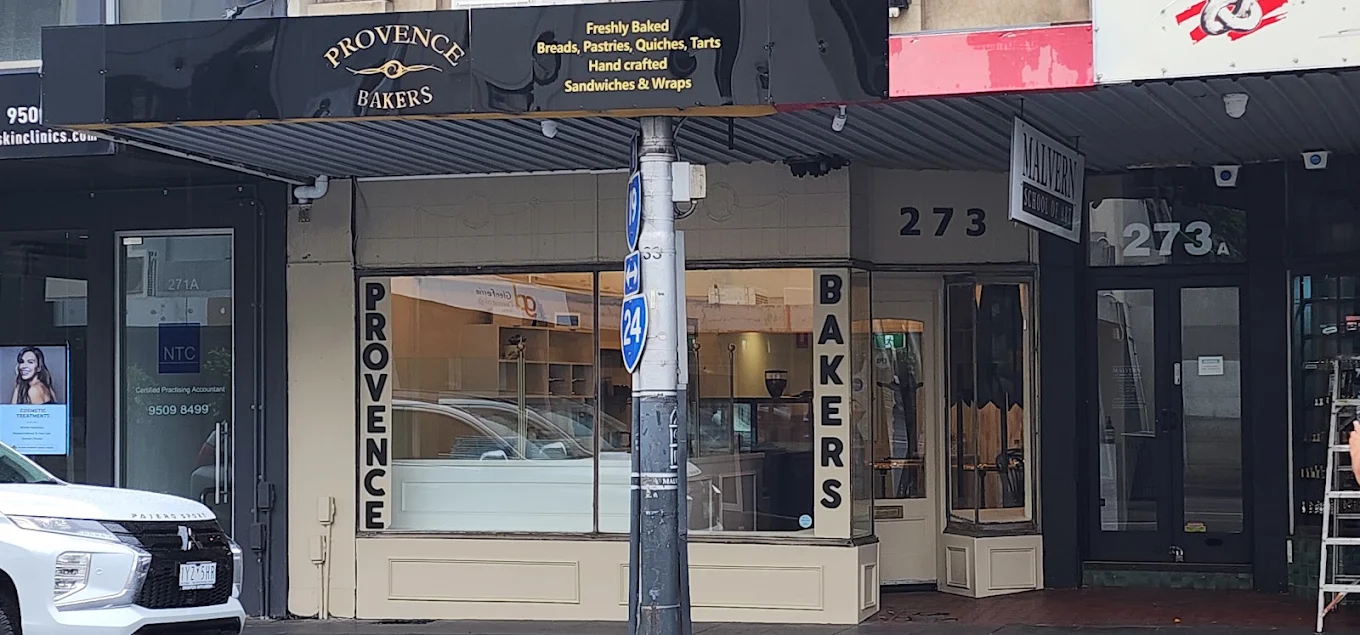 The Provence Bakers shopfront on Glenferrie Road